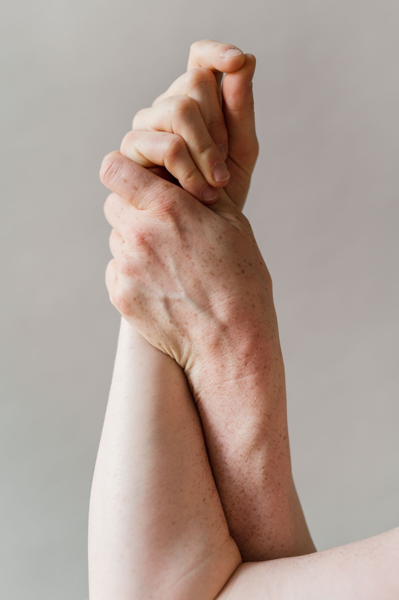 Two hands entwined — a study of contact and dialogue